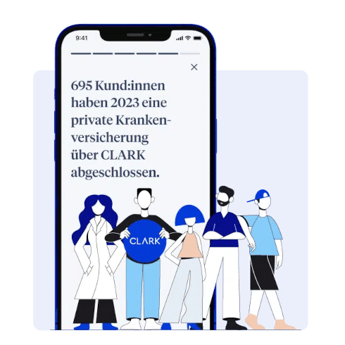 App Feature: PKV Kunden bei Clark